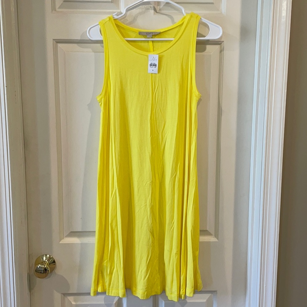 LOFT Yellow A-Line Dress